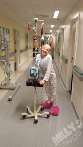 Christmas time having a blood transfusion, all hair now gone | Millys Smiles
